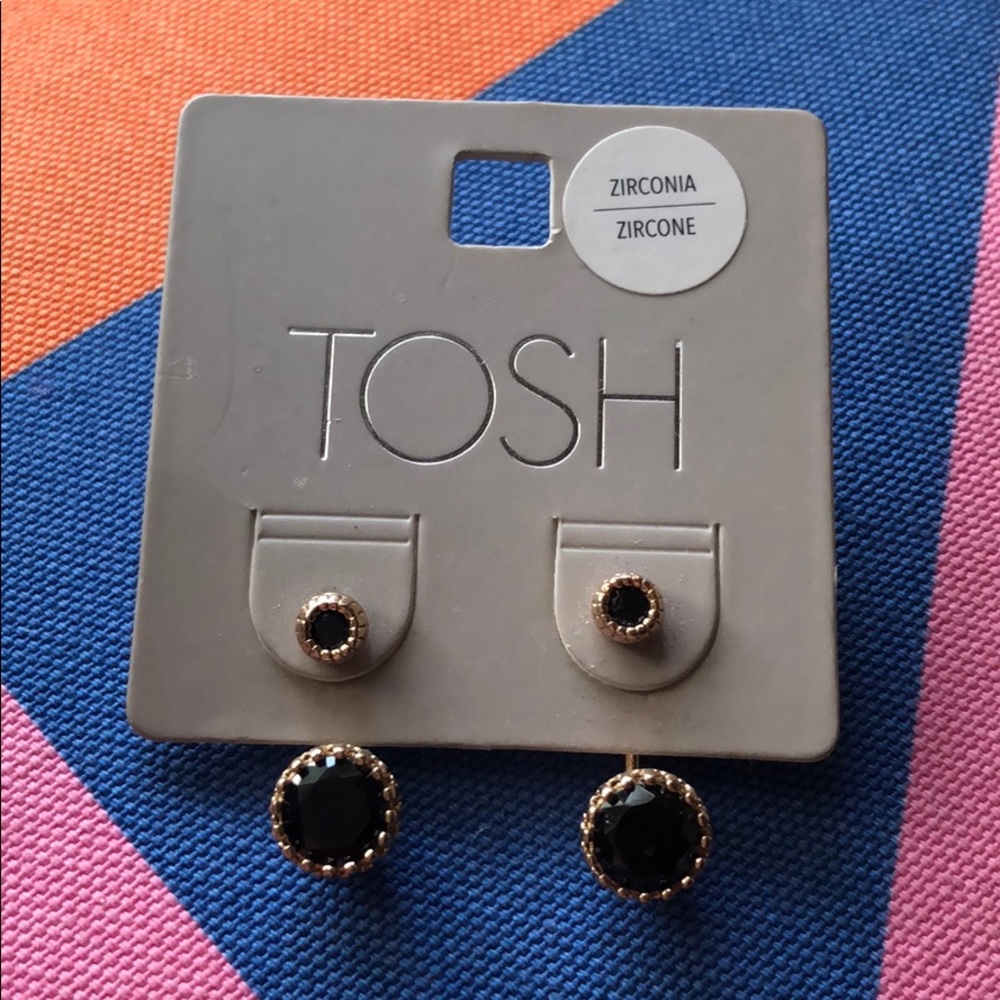 NWT Tosh Black & Gold Earrings!